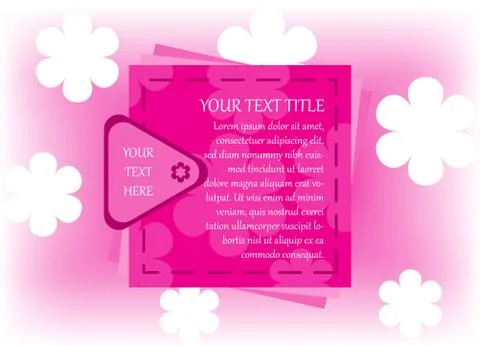 Simple abstract flower background for templates Illustrazione stock