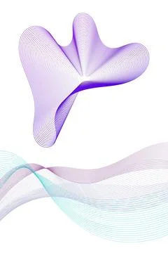 Simple Abstract flowing wave lines. Design element for technology, science,.. Stock Illustration