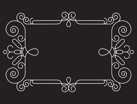 Simple abstract frame for your text with vegetation elements, sp Stock Illustration