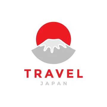Simple abstract fuji mountain logo design, vector graphic symbol icon illus.. Stock Illustration