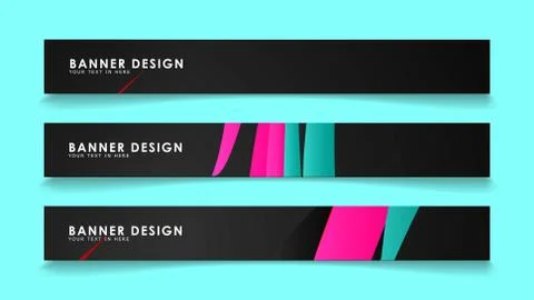 Simple abstract geometric banners with simple geometric banner spray vector b Stock Illustration