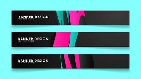 Simple abstract geometric banners with simple geometric banner spray vector b Stock Illustration