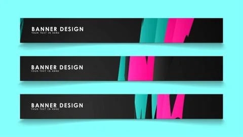 Simple abstract geometric banners with simple geometric banner spray vector b Stock Illustration