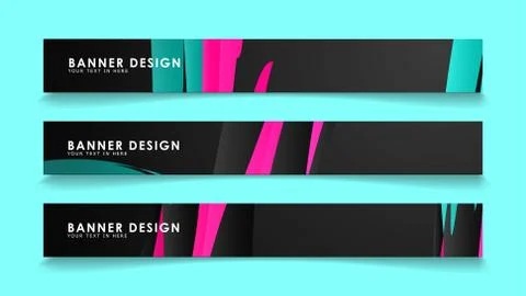 Simple abstract geometric banners with simple geometric banner spray vector b イラスト素材