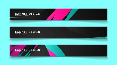Simple abstract geometric banners with simple geometric banner spray vector b Illustrazione stock