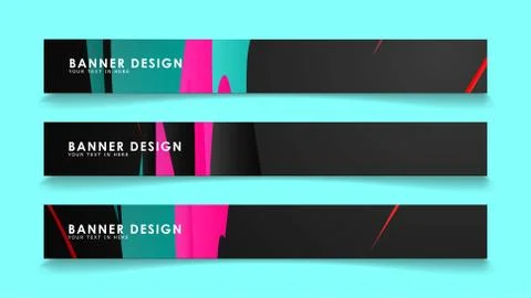 Simple abstract geometric banners with simple geometric banner spray vector b Illustrazione stock
