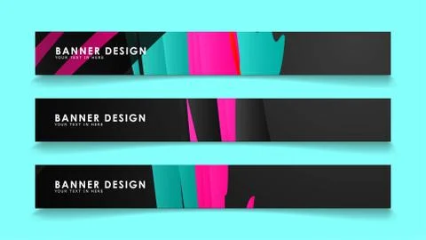 Simple abstract geometric banners with simple geometric banner spray vector b Illustrazione stock