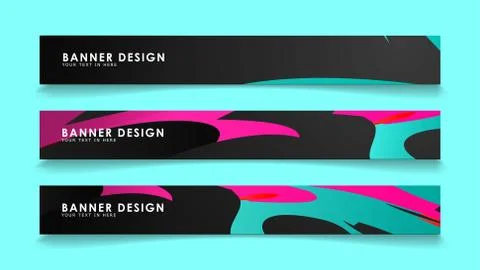 Simple abstract geometric banners with simple geometric banner spray vector b Stock Illustration