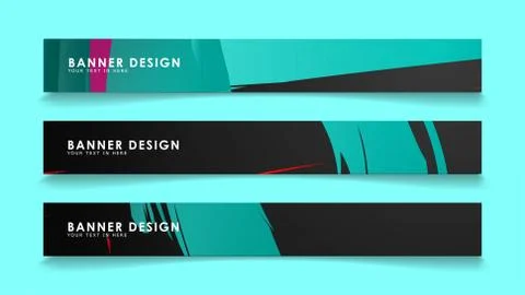 Simple abstract geometric banners with simple geometric banner spray vector b Stock Illustration