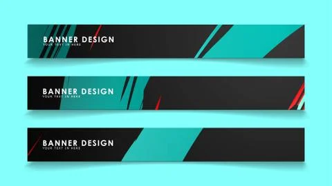 Simple abstract geometric banners with simple geometric banner spray vector b Stock Illustration