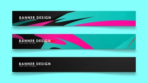 Simple abstract geometric banners with simple geometric banner spray vector b Illustrazione stock