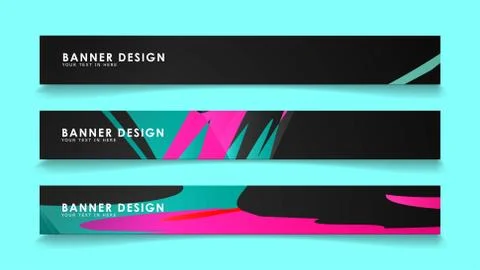 Simple abstract geometric banners with simple geometric banner spray vector b Illustrazione stock