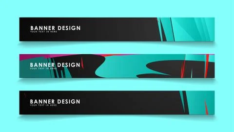 Simple abstract geometric banners with simple geometric banner spray vector b Illustrazione stock