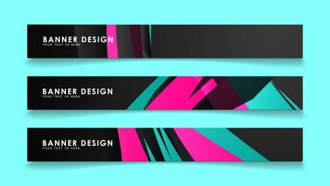 Simple abstract geometric banners with simple geometric banner spray vector b Illustrazione stock