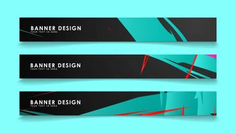 Simple abstract geometric banners with simple geometric banner spray vector b イラスト素材