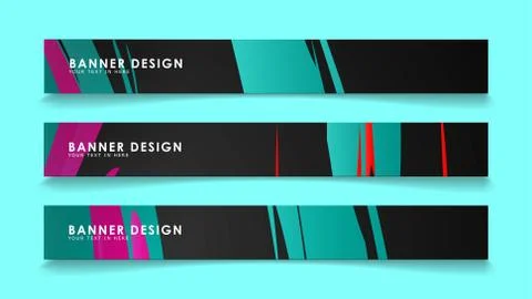 Simple abstract geometric banners with simple geometric banner spray vector b Illustrazione stock
