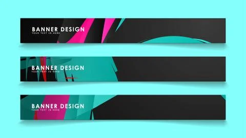 Simple abstract geometric banners with simple geometric banner spray vector b Illustrazione stock