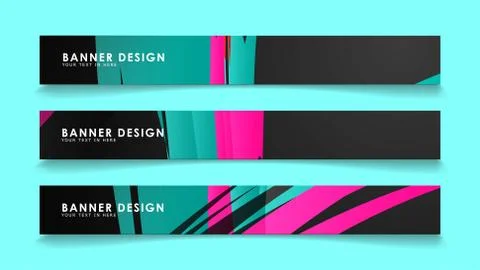 Simple abstract geometric banners with simple geometric banner spray vector b Illustrazione stock