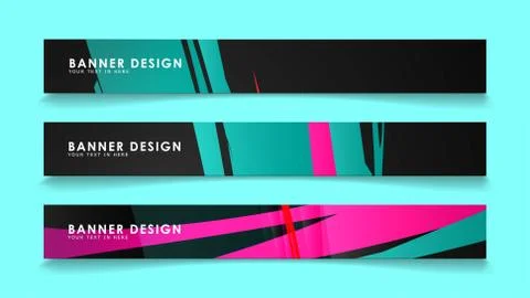 Simple abstract geometric banners with simple geometric banner spray vector b Illustrazione stock