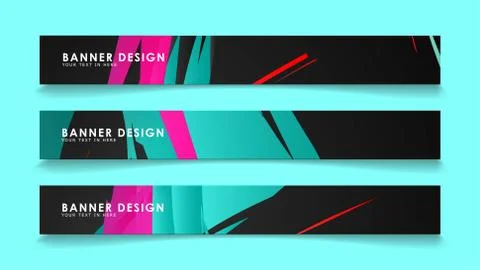 Simple abstract geometric banners with simple geometric banner spray vector b Illustrazione stock