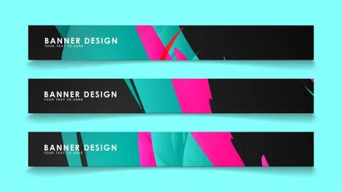 Simple abstract geometric banners with simple geometric banner spray vector b Stock Illustration
