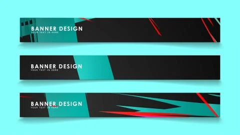 Simple abstract geometric banners with simple geometric banner spray vector b Stock Illustration