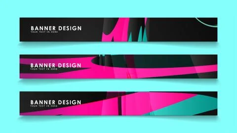 Simple abstract geometric banners with simple geometric banner spray vector b Illustrazione stock