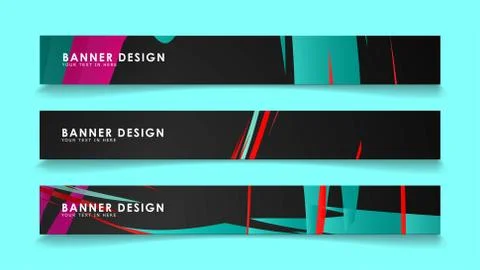 Simple abstract geometric banners with simple geometric banner spray vector b Stock Illustration