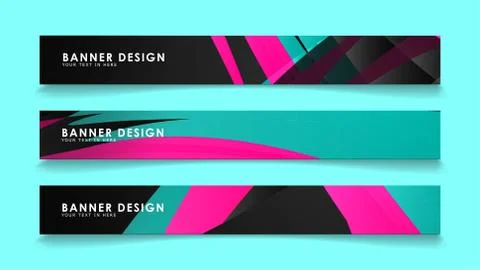 Simple abstract geometric banners with simple geometric banner spray vector b Stockillustratie