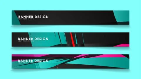 Simple abstract geometric banners with simple geometric banner spray vector b イラスト素材