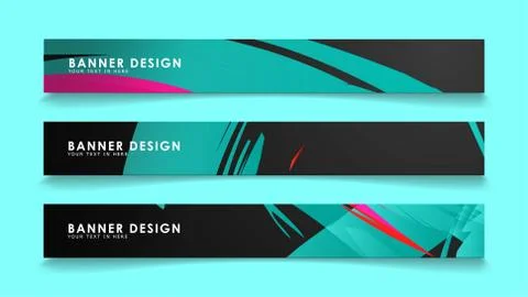 Simple abstract geometric banners with simple geometric banner spray vector b イラスト素材