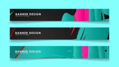 Simple abstract geometric banners with simple geometric banner spray vector b Illustrazione stock
