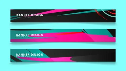Simple abstract geometric banners with simple geometric banner spray vector b Stock Illustration
