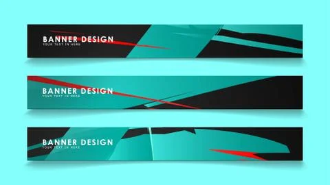 Simple abstract geometric banners with simple geometric banner spray vector b Stock Illustration