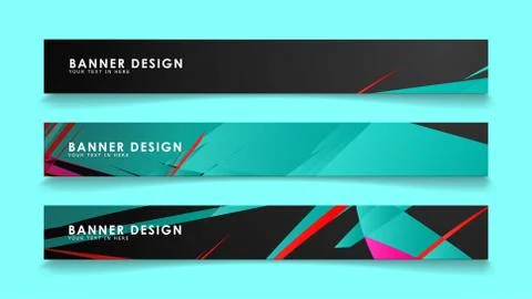 Simple abstract geometric banners with simple geometric banner spray vector b Stock Illustration