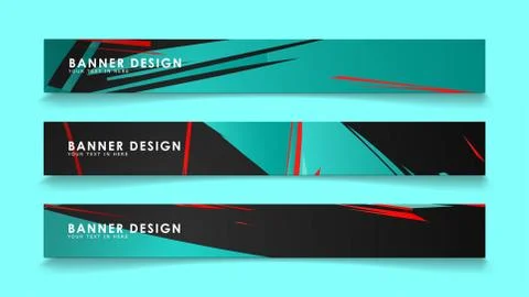 Simple abstract geometric banners with simple geometric banner spray vector b Stock Illustration