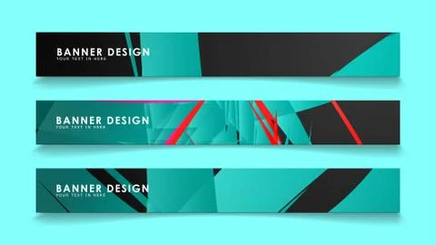Simple abstract geometric banners with simple geometric banner spray vector b Stock Illustration