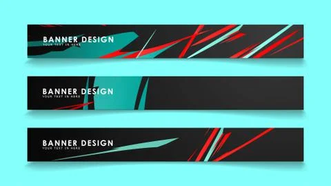 Simple abstract geometric banners with simple geometric banner spray vector b Illustrazione stock