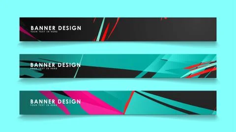 Simple abstract geometric banners with simple geometric banner spray vector b Illustrazione stock