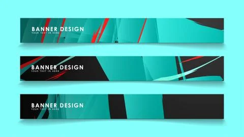 Simple abstract geometric banners with simple geometric banner spray vector b Illustrazione stock
