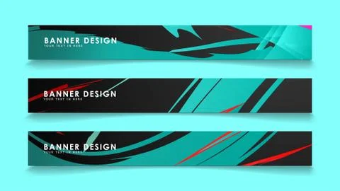 Simple abstract geometric banners with simple geometric banner spray vector b Stock Illustration