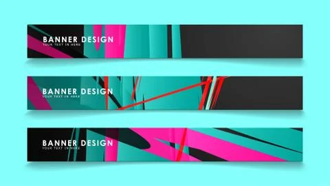 Simple abstract geometric banners with simple geometric banner spray vector b Illustrazione stock