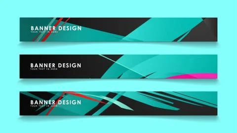 Simple abstract geometric banners with simple geometric banner spray vector b Illustrazione stock