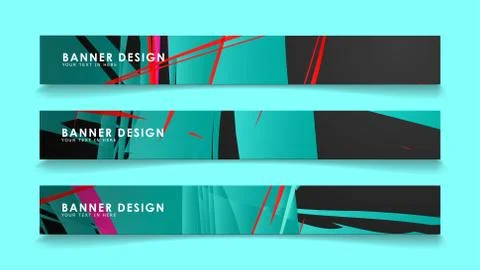 Simple abstract geometric banners with simple geometric banner spray vector b イラスト素材