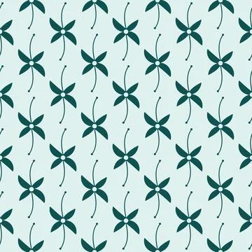 Simple Abstract Geometric Green Leaf Seamlesss Pattern Illustrazione stock