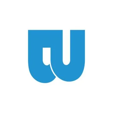 Simple abstract geometric letter w logo vector Stock-Illustration