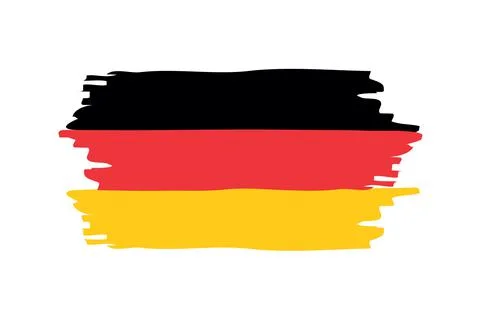Simple abstract germany flag isolated on white background Illustrazione stock