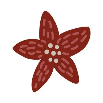 Simple Abstract hand drawn various shape and doodle Botanical Nature flower 스톡 일러스트