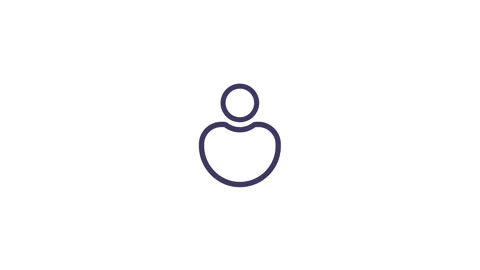 Simple Abstract Icon Representing Generic Human Figure Stock Footage 331756236