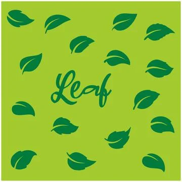 Simple abstract leaf wallpaper. Background texture with green leaf theme Stock Illustration
